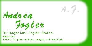 andrea fogler business card